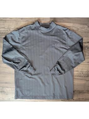 Vintage Ping Golf Mock Turtleneck XL Gray